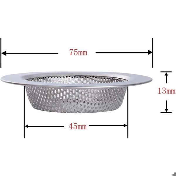 2 stk. køkkenvask-si, vask-si i rustfrit stål, metal-si til badeværelsesvask til badeværelse og køkken 7,5 cm