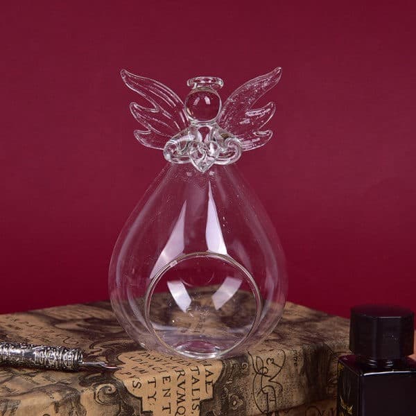 Engel Glass Telysestake Hjemmefest Dekor Lysestaker Transparent 1 pc
