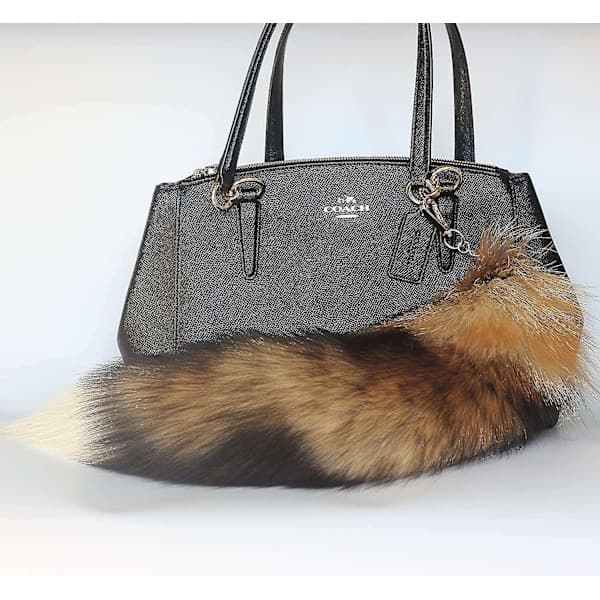 Sunny Fox Tail Fur - Super Large and Fluffy Cosplay Toy Handbag Accessory (40cm)
