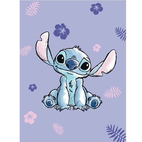 Lilo & Stitch Fleece Stitch Tæppe One Size Lilla One Size