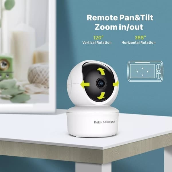 Itkuhälytin - Itkuhälytin 5-tuuman näytöllä Plug & Play Itkuhälytin Musta