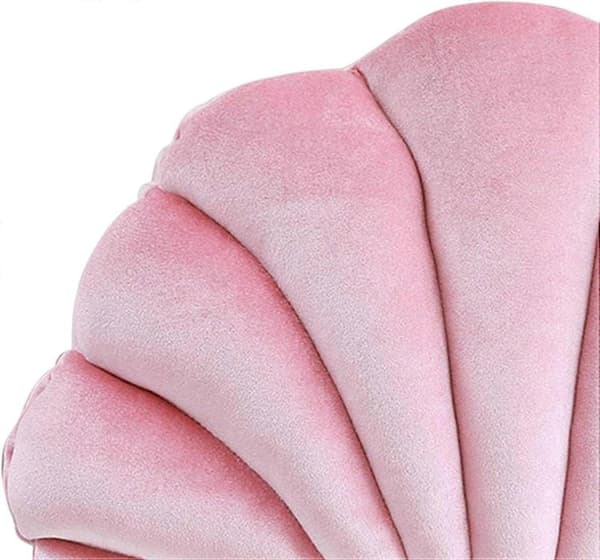 Skjellputer Muslingpute Gulvpute Multifunksjonell pyntepute for sofa seng slitesterk, rosa