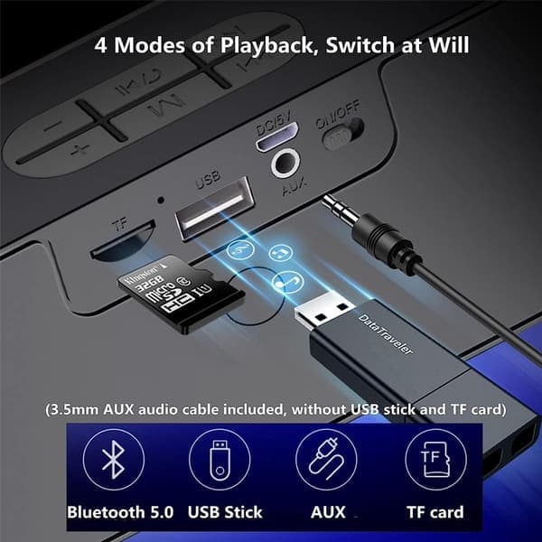 Bluetooth-kaiutin, kannettava langaton Bluetooth 5.0 -kaiutin
