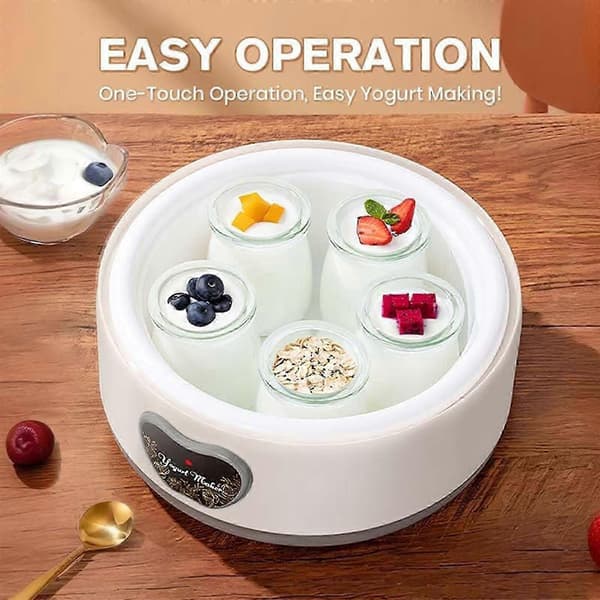 Justerbar temperatur- och timerstyrd ultimat probiotisk yoghurtproducent Basic EU Plug