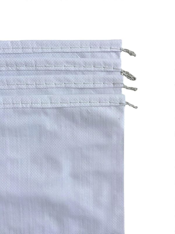 10-pack vävda skräpväskor - Slitstark polypropenkonstruktion - Starka vita väskor - Jumbo industriella förvaringsväskor - 45 x 77 cm