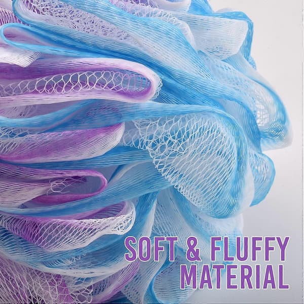 Loofah Exfolierande Badsvamp 60g/PC Extra Stor Duschpuff, Kroppspuff, Duschsvamp, Duschscrunchie Set om 4