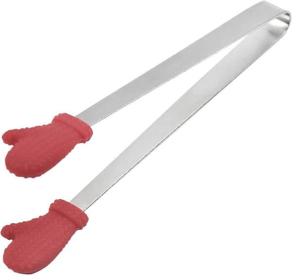 Kreativ liten silikonklype med håndtak i rustfritt stål og håndformet design (C, One Size)