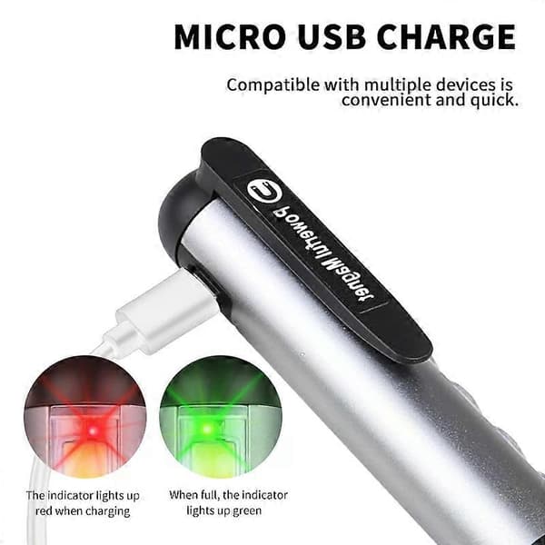 Mini LED-taskulamppu ladattava kannettava USB-lataustaskulamppu Black Mini Light