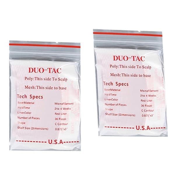 72 st/förpackning Duo Tac Lace Wig Dubbelsidig Tejp Slit Hår A