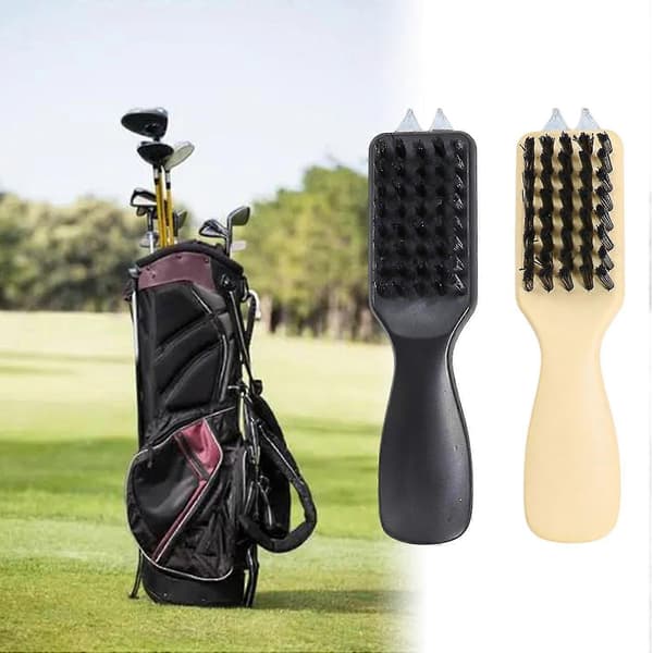 Golfkøllebørste Multifunksjonell Tett Bust Ergonomisk Håndtak Sklisikker Arbeidsbesparende Green Fork Rep