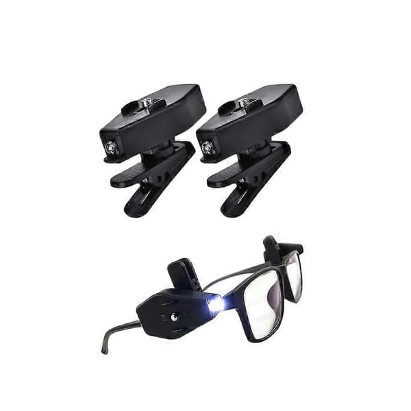 Mini boglæselampe til briller, universel fleksibel LED-lysklemme