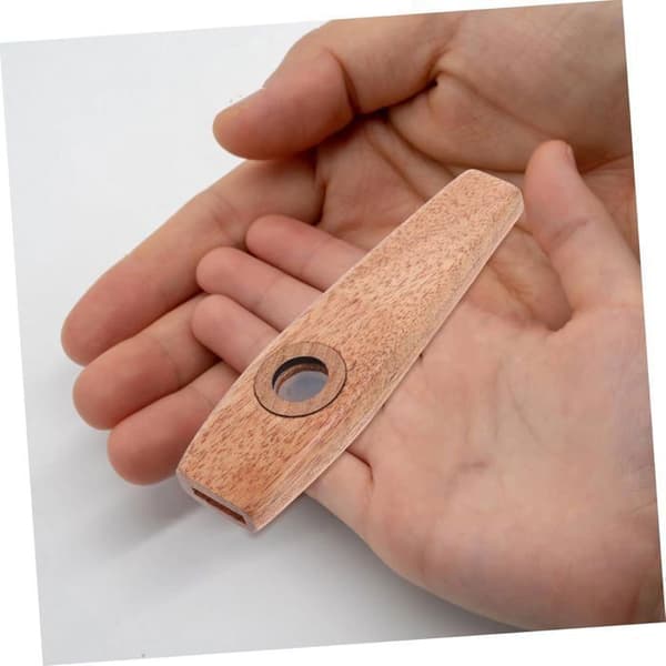 Klassiska träkazoos 10 x 3 x 1 cm Enkelt musikinstrument för gitarr ukulele nybörjarpresent