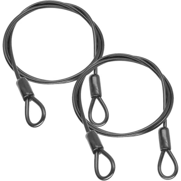 Stålwire - 2 delar - Galvaniserat rostfritt stål - Förformade öglor - Cykel- och möbelsäkerhet - 1,5m x 5mm