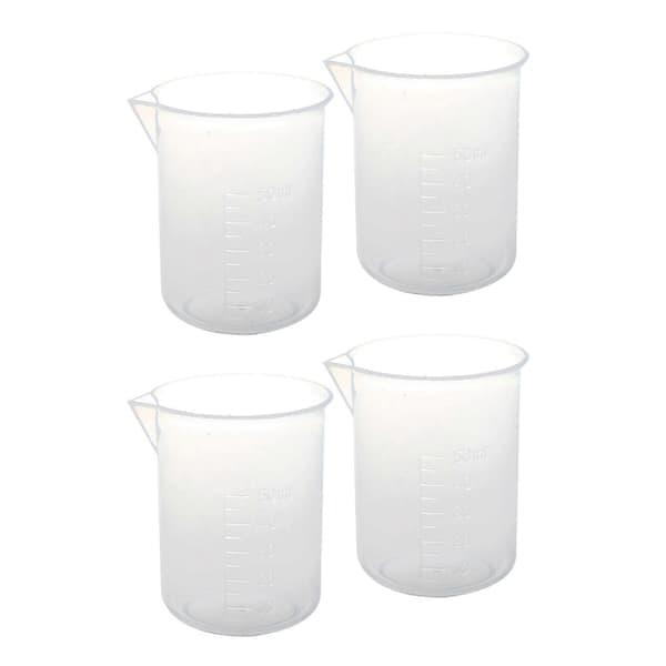 st 50 ml laboratorieplast vatten vätskemätkopp transparent