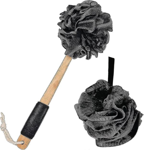 2 st badborste, badsvamp kroppsborste, duschryggborste, långskaftad duschryggborste, stimulerar blodcirkulationen, exfolierande skrubb