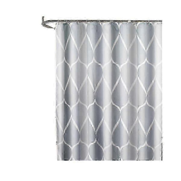 Duschdraperi 200x200cm, Vattentätt Tvättbart Mögelbeständigt Polyesterduschdraperi Grey