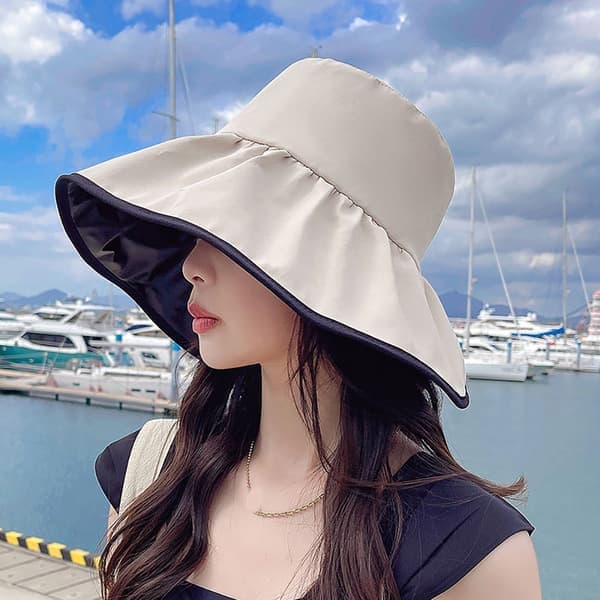 Sommermode Pigehat Solhat Sommerhat BEIGE beige beige