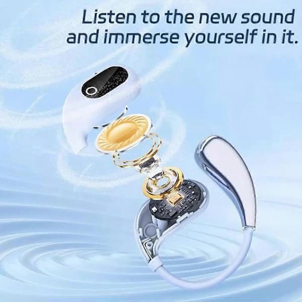 Smart Bluetooth-headset för flerspråkig översättning, Open Air 5 Ows-översättare White