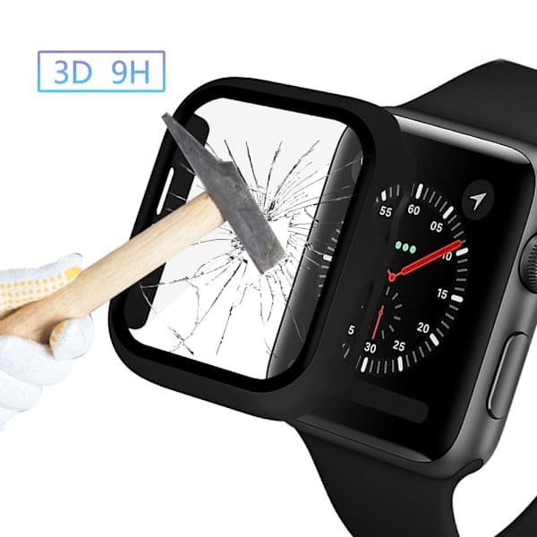 Beskyttelsesglas Apple Watch 44 mm Sort Sort Sort