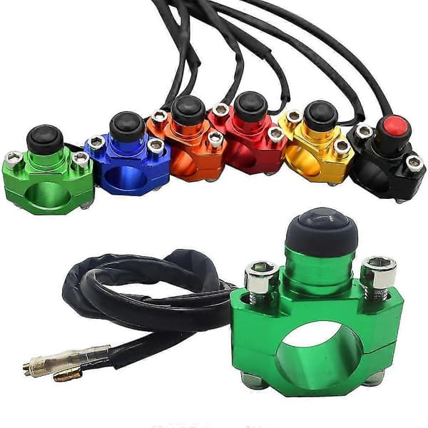 Aluminium Motorcykel Stop Start Kill Switch Knap Til 22mm Styr Atvquad Orange