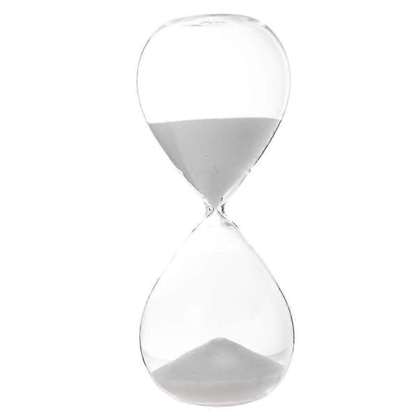 Sandklocka Timer Transparent Glas Sandklocka Modern Sandklocka Timer Kreativ Sandklocka (Vit)