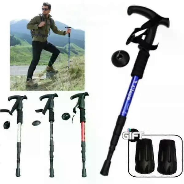 Trekkingstave Stødabsorberende Sammenfoldelig Ultralet Vandrestav Velegnet Til Udendørs Camping Bjergbestigning Backpacking Og Tur 1PC 01
