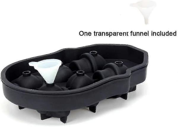 3D Dödskalle Isbitsform Med Lock, Silikon Isbitsformar, Frysfack