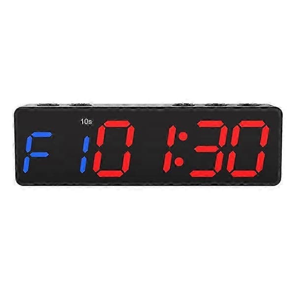 Bærbar Gym Timer Interval Timer Træning Fitness Ur Nedtælling/OP/Stopur Magnetisk USB Genopladelig