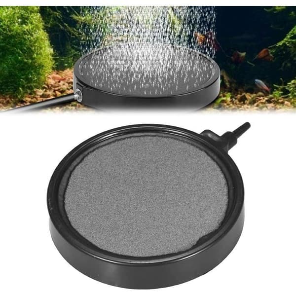 Boblesteinsskive - 1 enhet - Sintret sand - Oksygendiffusor - Akvarium og dam - 10x10cm