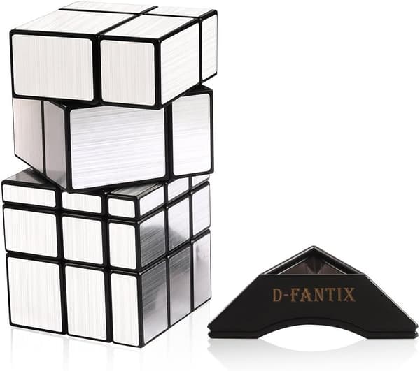 Shengshou Mirror Cube Speed Cube -setti, Magic Cube Puzzle Cube Mirror Blocks Bundle Epäsäännöllinen Speedcube Epätasainen 3D-palapelikubilelut hopea (2 kpl)