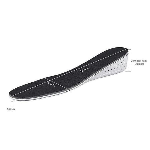 Skoindlæg / Bliv højere - Såler - 2cm, 3cm, 4cm Sort 4cm