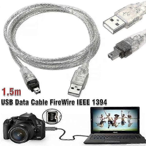För Mini DV MiniDV USB-datakabel FireWire IEEE 1394 HDV-videokamera för att redigera PC 2024-Ny