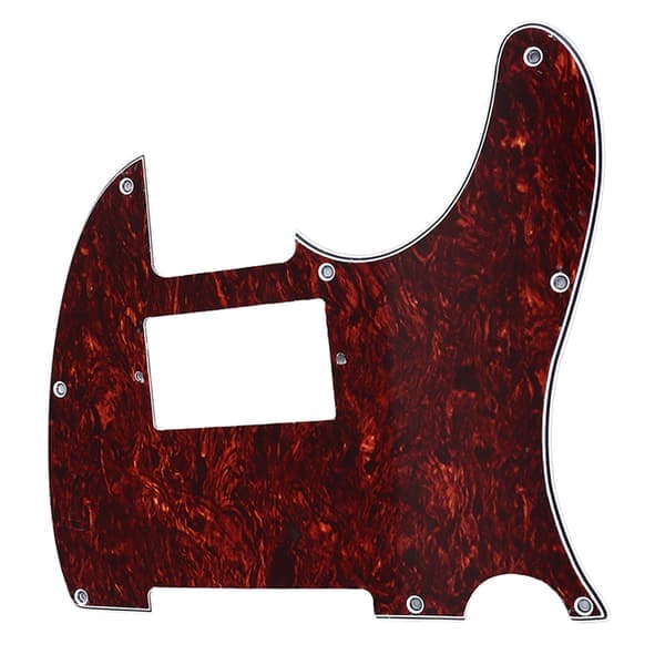 Gitarrplektrumskydd PVC Anti Scratch Dekorativ Brusreducerande Gitarrskyddsplatta för Fender Telecaster Röd