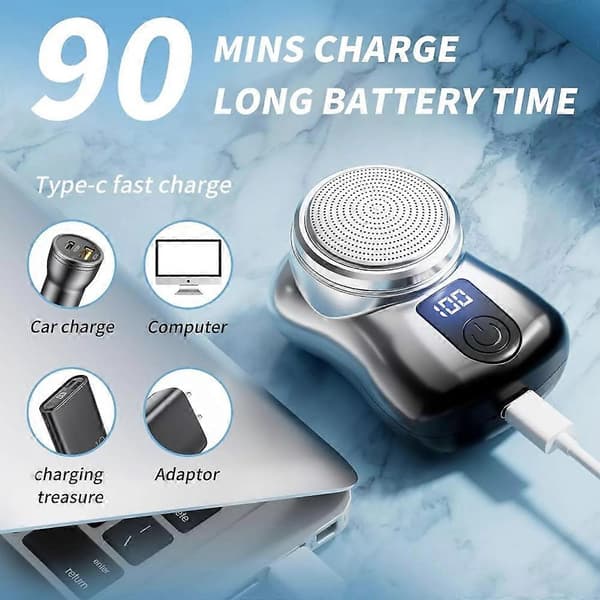 Vandtæt Mini Bærbar USB Elektrisk Barbermaskine til Mænd E
