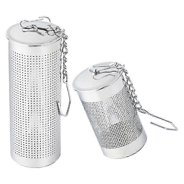 2 stk. tefilter i rustfrit stål, teinfusere i metal, tebrevfilter, drikkevarefilter til tebutikker