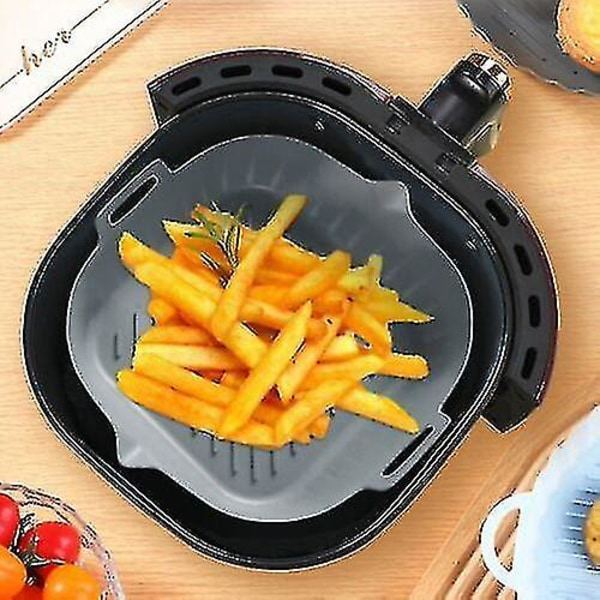 Airfryer Silikoneform Bageform Ovnform Non-stick Genanvendelig.liners.mikrobølgesikker Sort