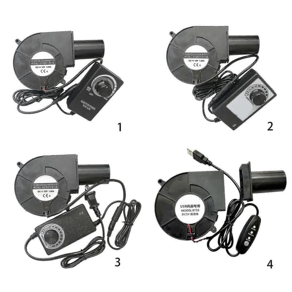 Strømforsyning Blæser Luftopsamlingskanal Justerbar Holdbar Sort Usb Plast Dc 12v Bærbar Variabel Hastighedsregulator