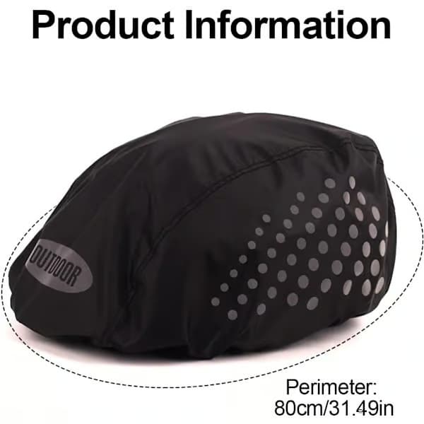 2-pack regnskydd för cykelhjälm - Regnskydd - Hjälmskydd - Reflexband - Universell