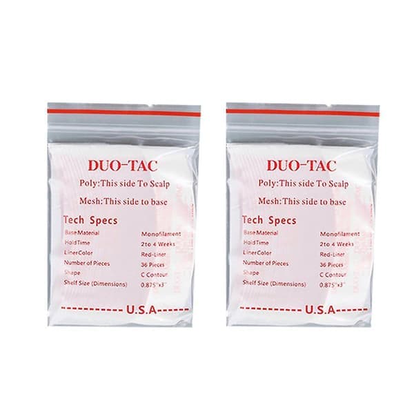 72 st/förpackning Duo Tac Lace Wig Dubbelsidig Tejp Slit Hår A