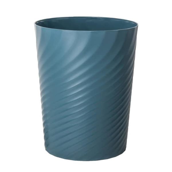 12L Søppelbøtte, Mørkeblå, Solid Plast, Kompakt Design for Kontor, Soverom, Kjøkken