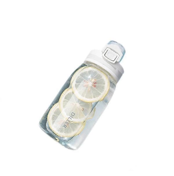 Sommarsporter Rak Dryck Plast Vattenflaska 550ml-Vit