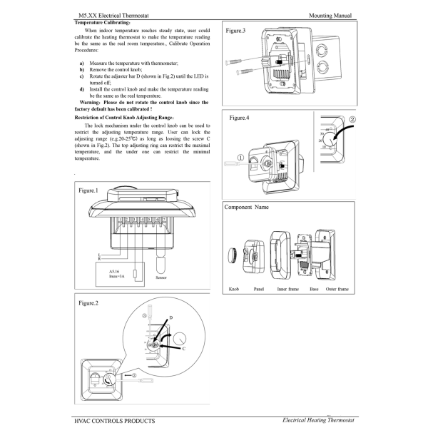 M59 Gulvvarme Elektronisk termostat temperaturstyring