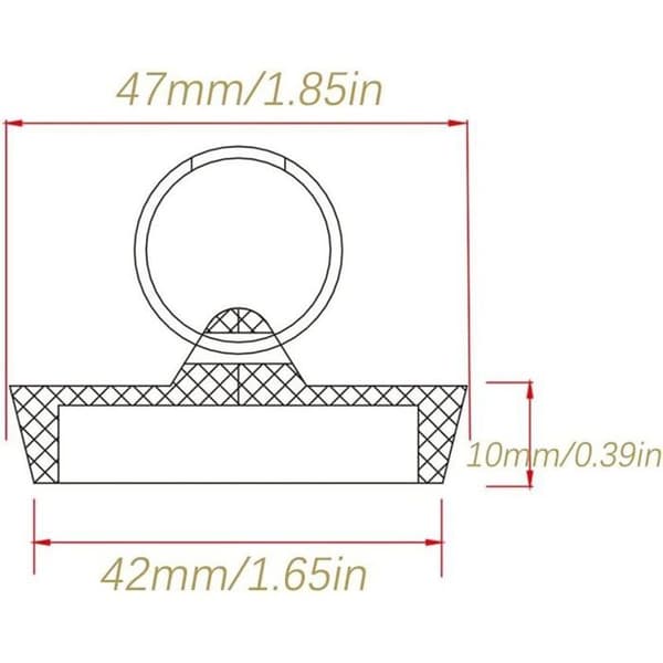 2-delt bundprop-sæt, vaskeprop til afløb Ø 44 til 42 mm, gummiprop med ophængsring