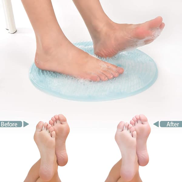 Brusefodmassageskrubber, fodskrubber silikone rygrenser