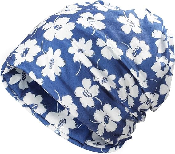Kvinnor Sommar Tunn Mössa Blommig Lätt Slokhatt, Blå