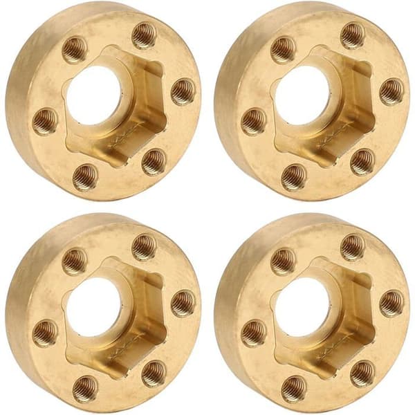 Messinghjulvekter - 4 Stykker - 6mm Sekskantadapter - For 1.9 2.2 Tommers RC - Stabilitet E
