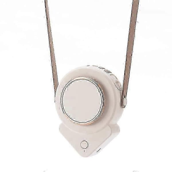 2026 H3 Mini Lazy USB Hængende Halsventilator Studerende Udendørs Bladløs Trekantventilator