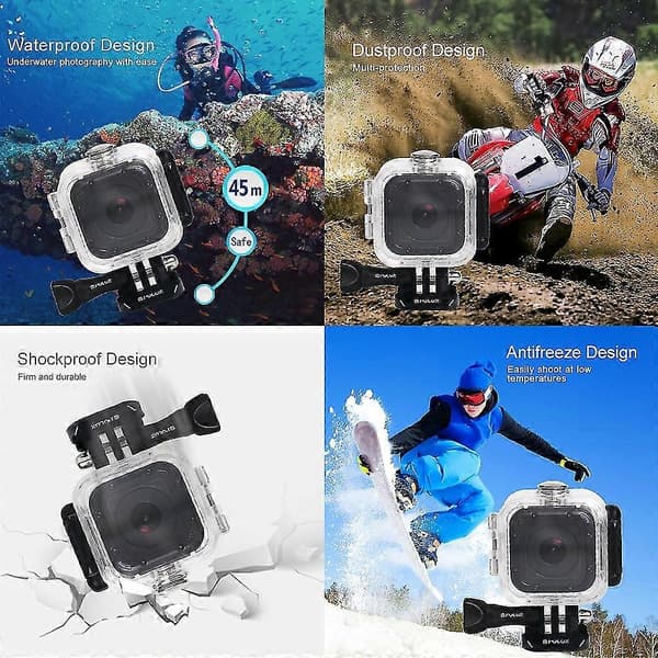 45m vandtæt etui til Gopro Hero5 Session / 4 Session