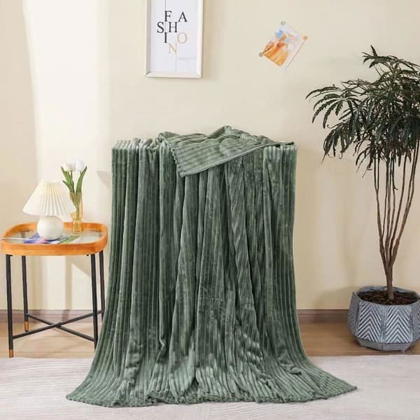 Flonel Fleece Tæppe, 150x200cm Fluffy Fleece Tæppe, Sofatæppe, Varmt og Blødt Plys Tæppe