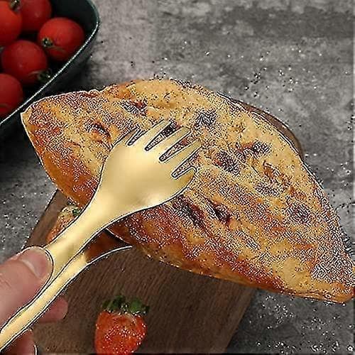 304 rustfritt stål mattangsett med 4, kjøkken, biff, brød, grill, buffet